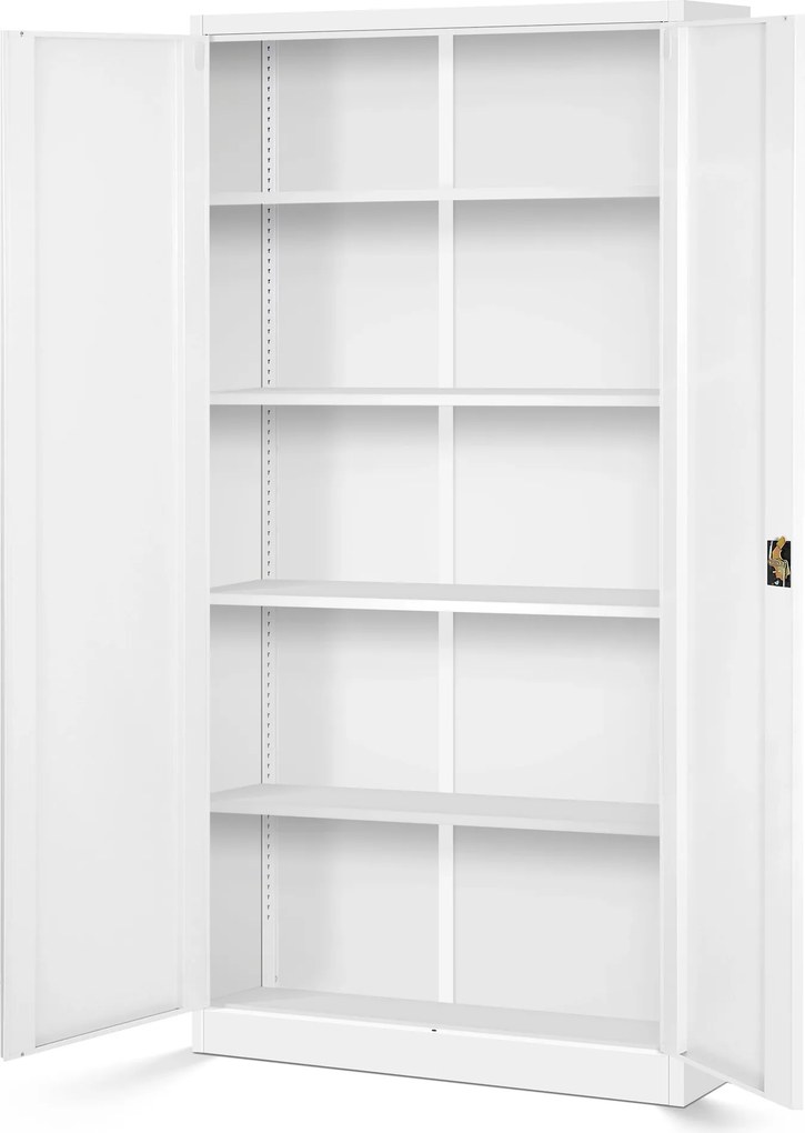 Zestaw 4x szafa biurowa metalowa na akta biała, 900x1950x400 mm: JAN H