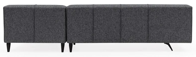 Ciemnoszara sofa narożna Artie Jivago, narożnik prawy