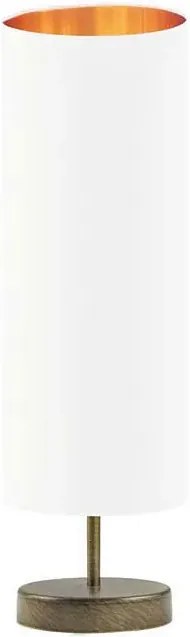 Lampa stołowa walec na złotym stelażu - L2-M08