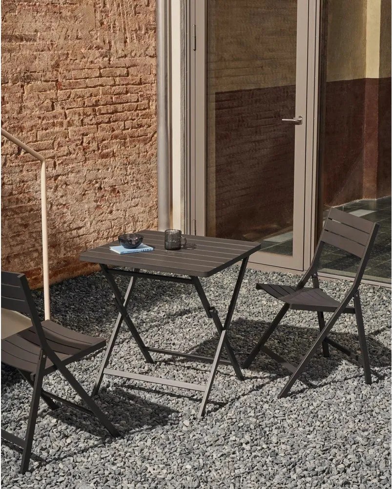 Czarne metalowe krzesło ogrodowe Torreta – Kave Home