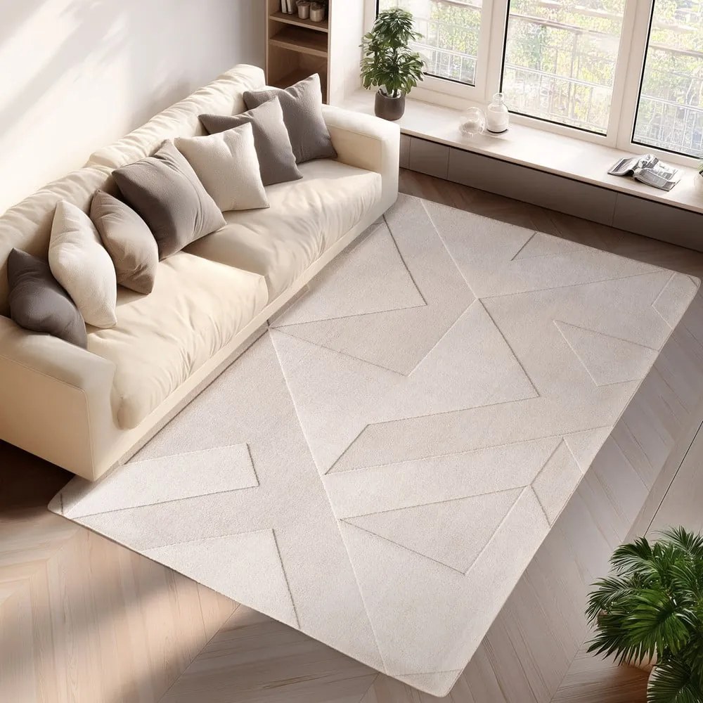 Kremowy dywan odpowiedni do prania 140x200 cm Pompei 1613 – Ayyildiz Carpets