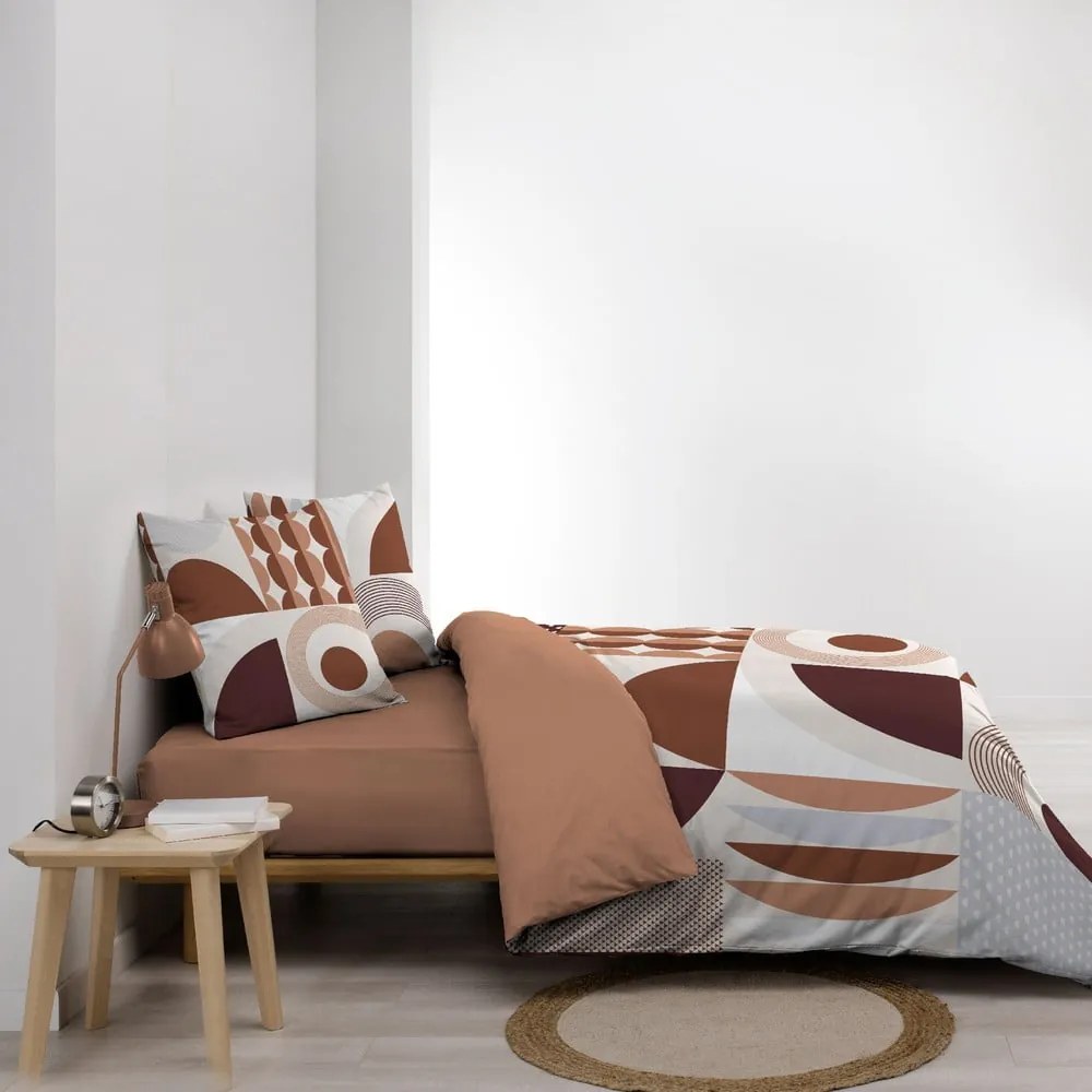 Bawełniana pościel dwuosobowa w kolorze terakoty 240x220 cm Gemma – douceur d'intérieur