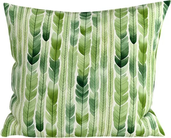 Polibawełniana poszewka na poduszkę GREEN TREES POLY 45x45 cm, zielona