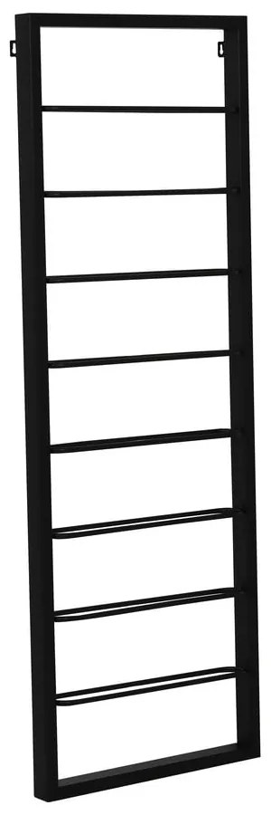 Czarny wiszący metalowy regał na wino 42x120x6 cm Macaben – Light & Living