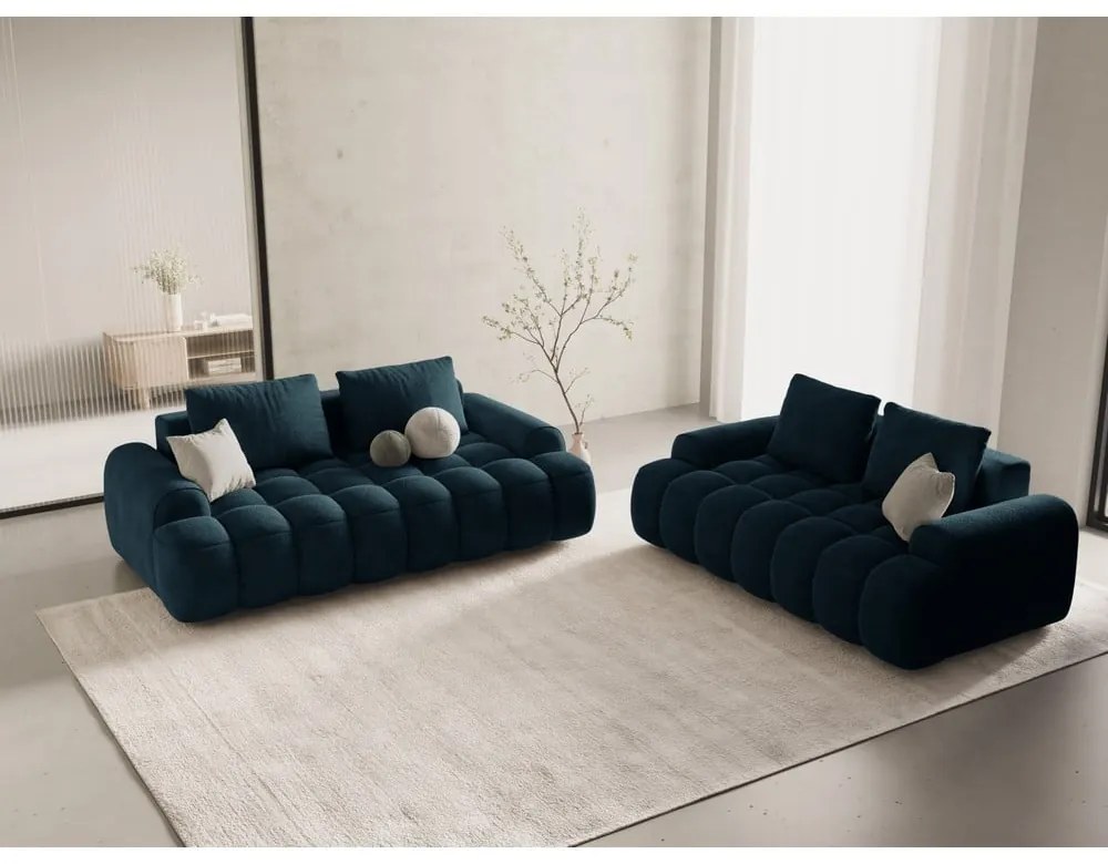 Morska aksamitna sofa 200 cm Linz – Cosmopolitan Design