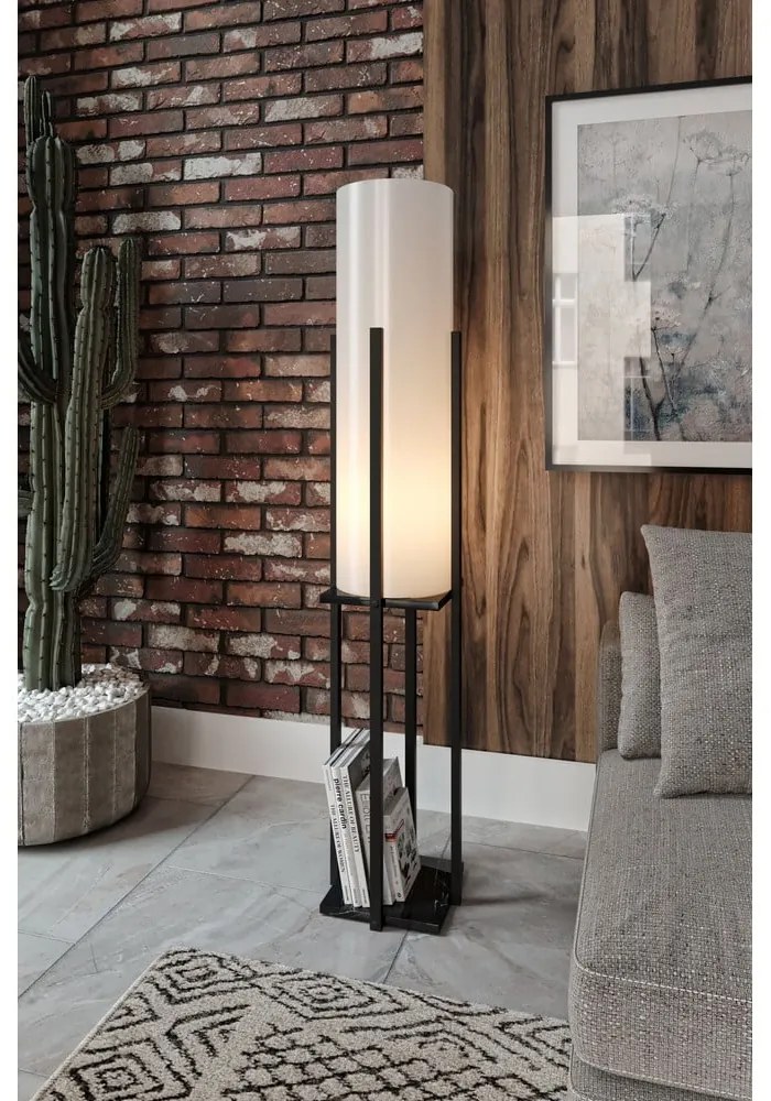 Czarno-biała lampa stojąca (wysokość 160 cm) Dor – Opviq lights