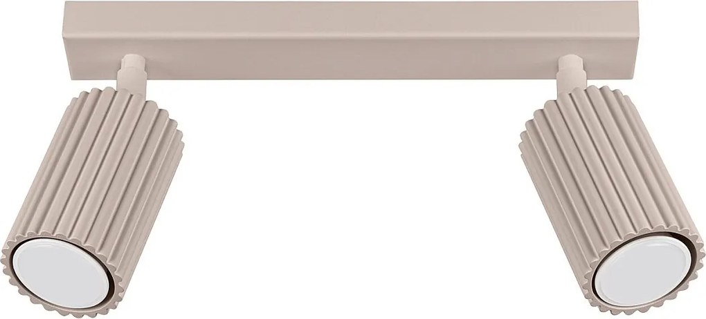 Lampa Sufitowa Minimalistyczny Karbon, Aluminium - 2 Źródło - L.30 X H.16.5 Cm - Taupe