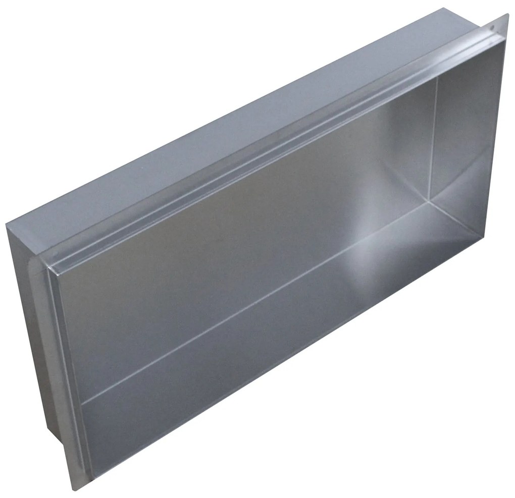 Półka wnękowa ścienna ze stali nierdzewnej BS603010Bez obręczy - 60 x 30 x 10 cm