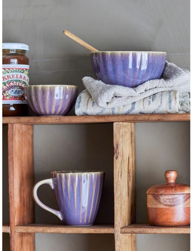 Ciemnofioletowa kamionkowa miska 400 ml Latina – Bloomingville