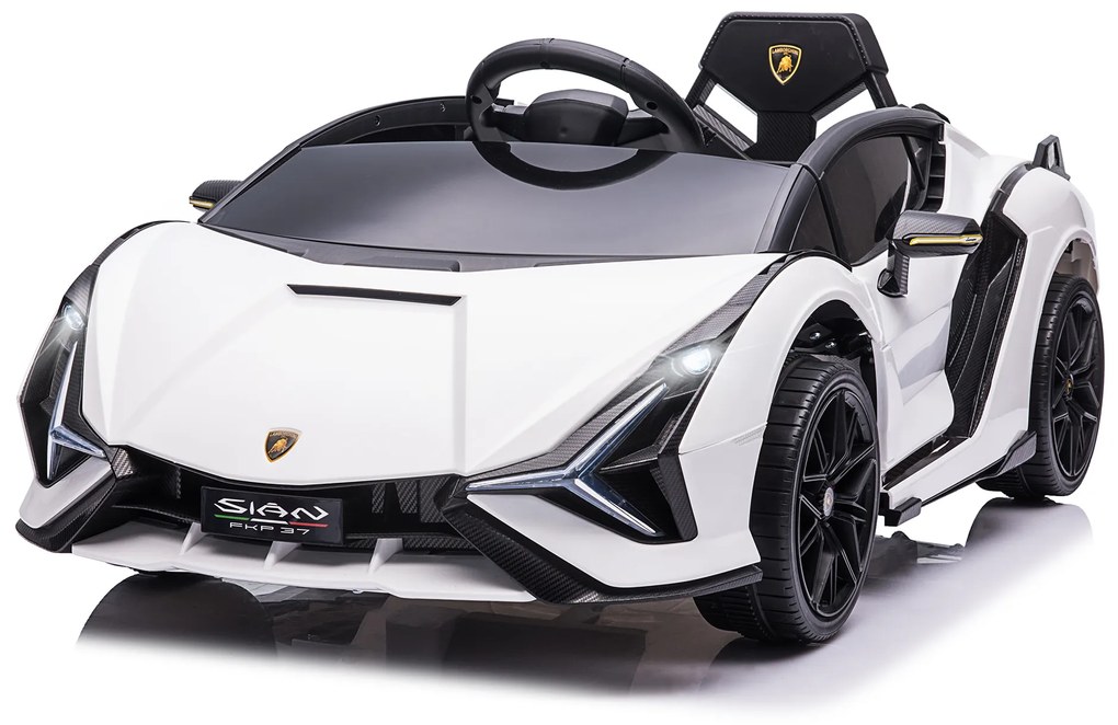 HOMCOM Samochód Dziecięcy Małe Elektryczne Rowerki Duże Elektryczne Rowerki Elektryczne Rowerki Na Urodziny SUV Z Pilotem Muzyką Kolor Biały Aosom PL