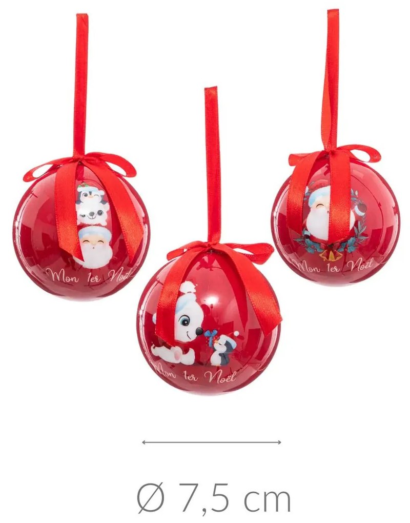 Bombki z papieru dla dzieci, Ø 7,5 cm