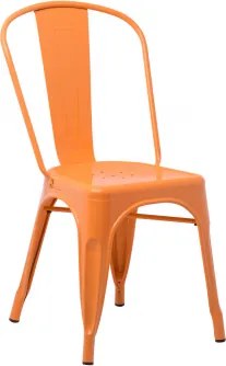Zestaw 4 Sztaplowanych Krzeseł Jadalnianych Lix Naranja Azafrán | Saffron Orange - Sklum