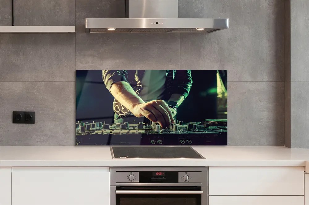 Panel szklany do Kuchni Sprzęt DJ-a i Słuchawki