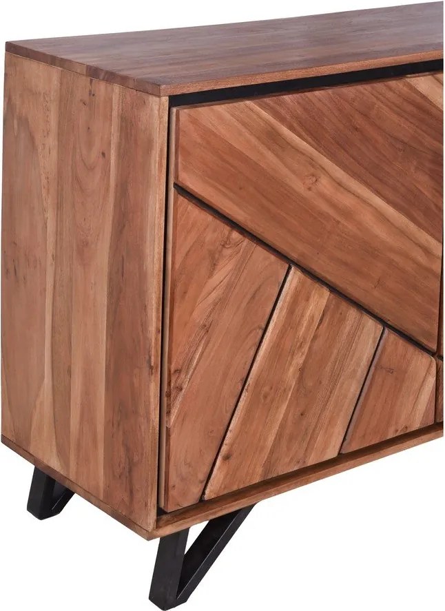 Szafka z litego drewna akacjowego 120x78x40 cm Ambala – Interia Home &amp; Living