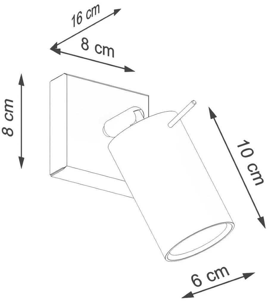 Kinkiet RING ochra czerwona SOLLUX LIGHTING