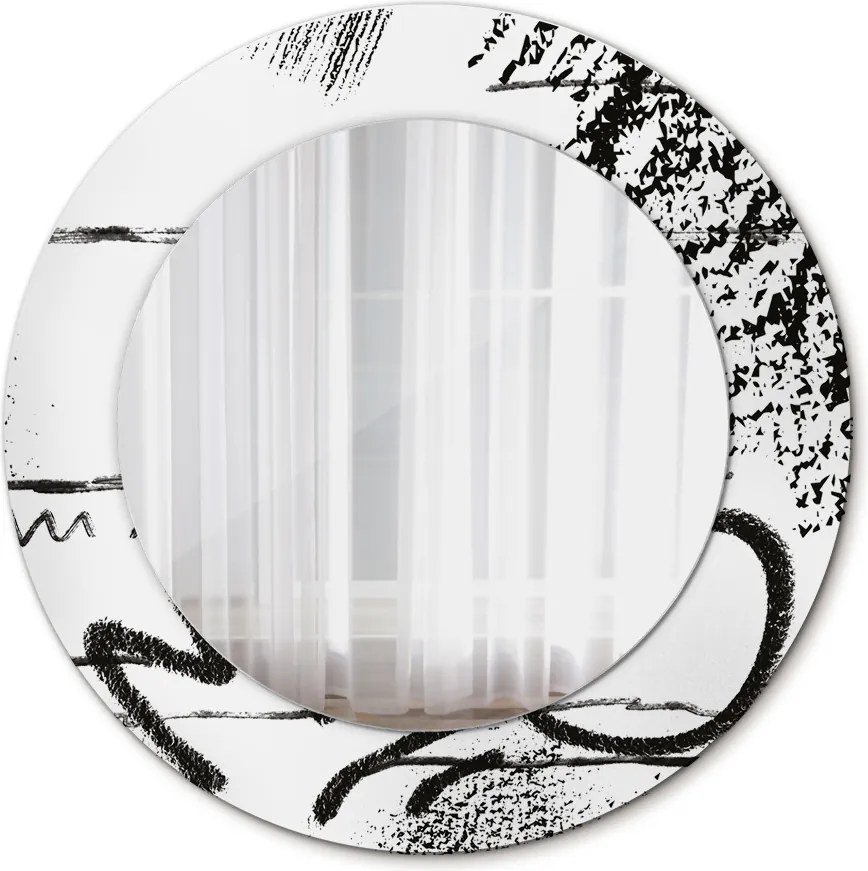 Lustro dekoracyjne okrągłe Wzór graffiti