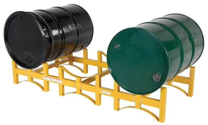 Metalowy stojak na beczki, 3x 208 l