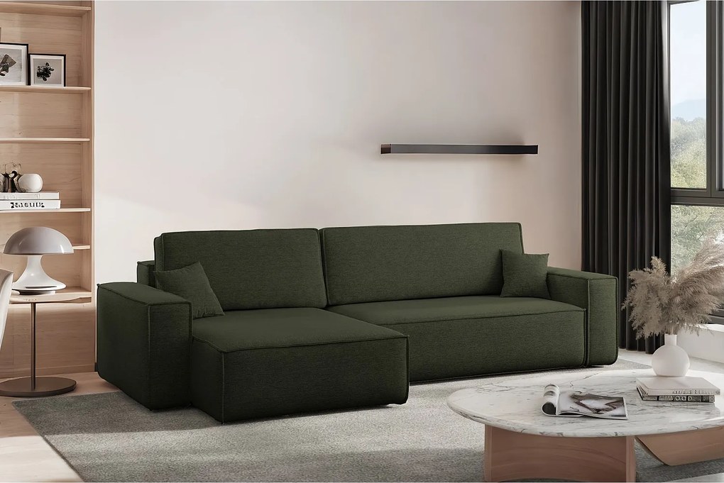 Narożnik Karl XL tkanina Verita 39 ciemnozielony