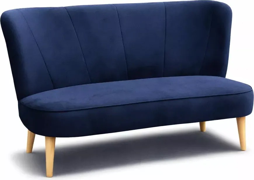 Stylowa sofa Retro z drewnianymi nóżkami