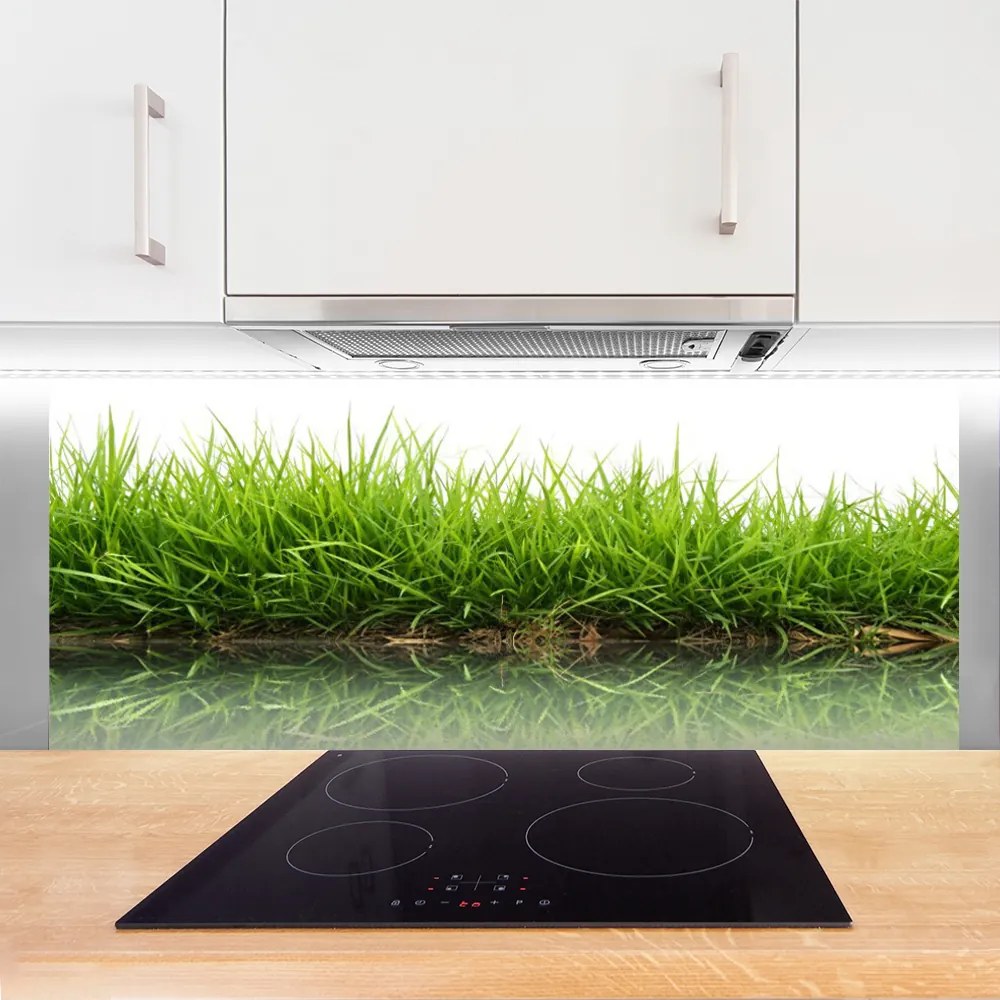 Szkło do Kuchni na Ścianę Świeżość Trawy Nad Wodą
