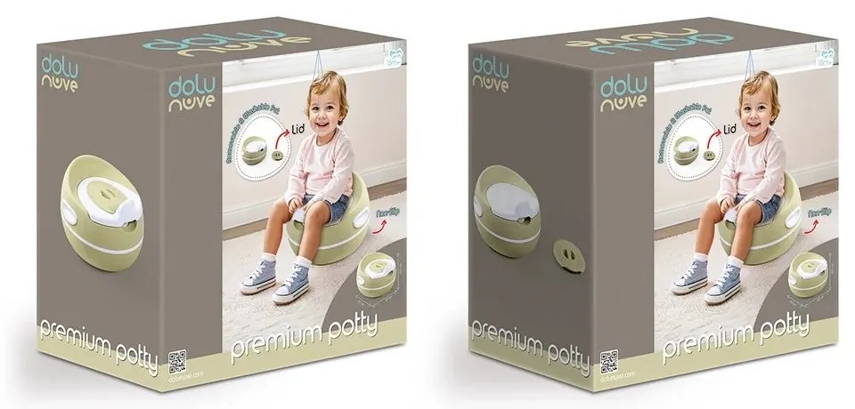 Nocnik Dolu Baby Premium, jasnozielony, 19,5 x34,5 x 33,5 cm