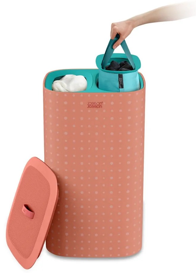 Różowy tekstylny kosz na pranie 60 l Tota Pop – Joseph Joseph