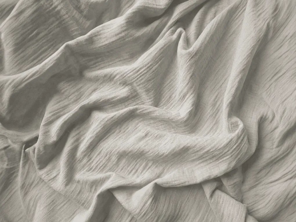 PrzytulneMieszkanie.pl PrzytulneMieszkanie.pl Pościel muślinowa PURELY jasnoszara Rozmiar pościeli: 80 x 80 cm | 155 x 220 cm