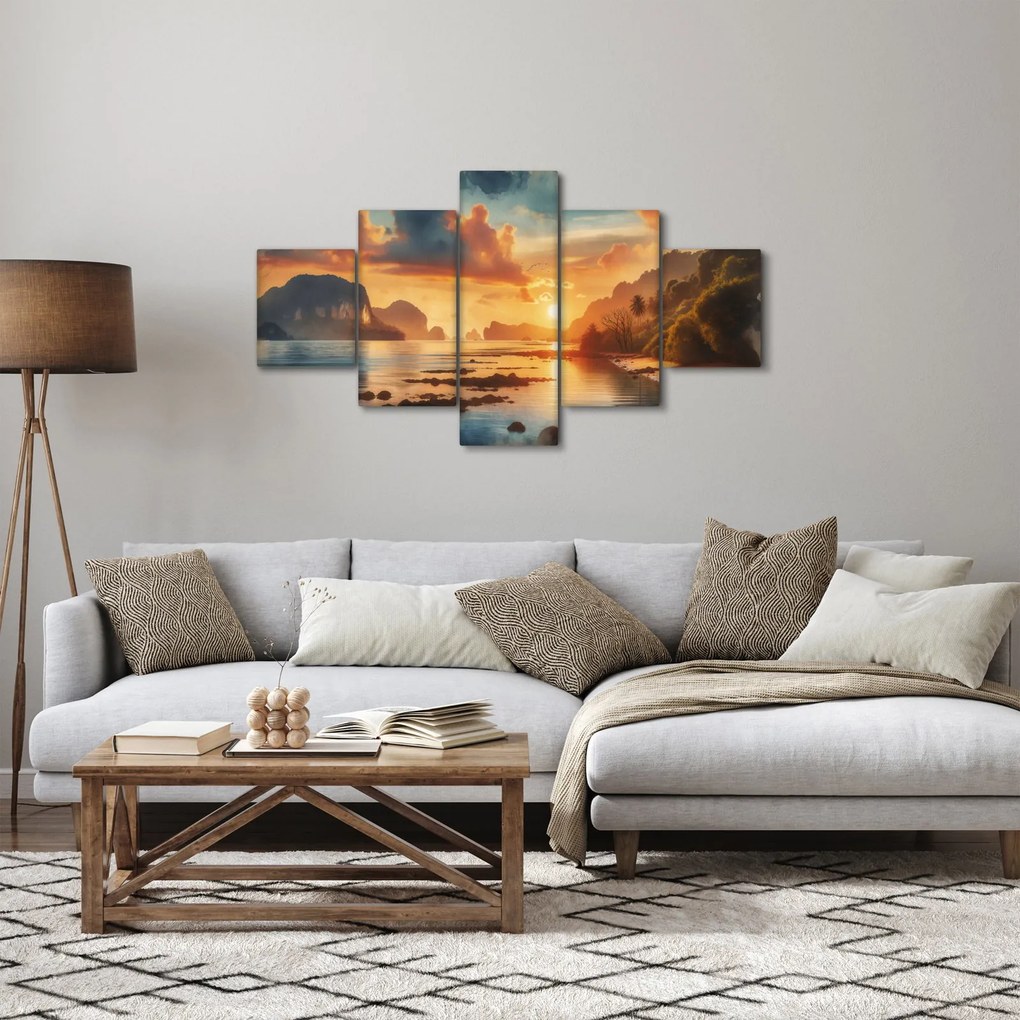 Obraz - Widok z plaży (125x70 cm)