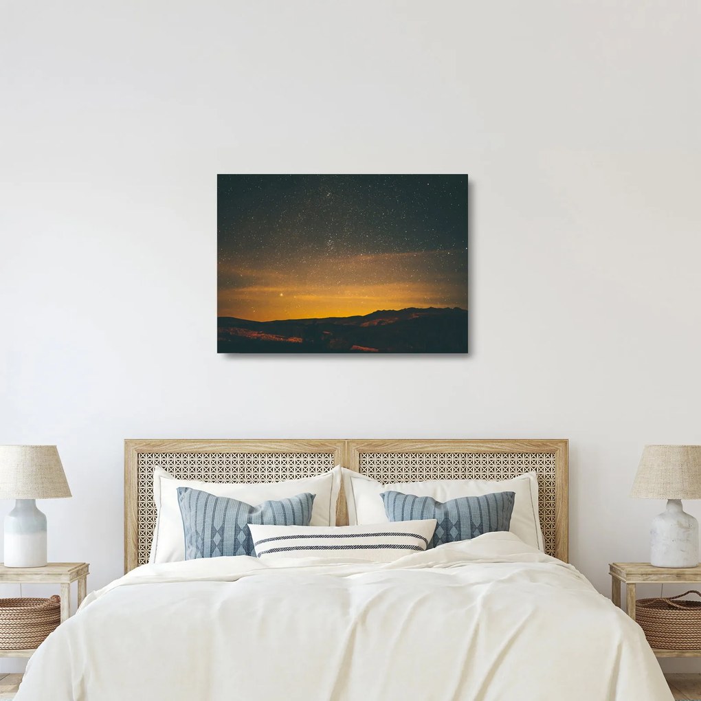 Obraz na szkle- gwiaździste niebo (70x50 cm)