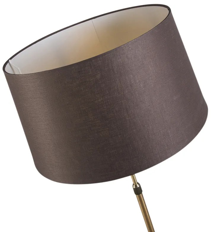 Lampa stojąca brązowa z brązowym kloszem 45 cm regulowana - Parte Nowoczesny Oswietlenie wewnetrzne