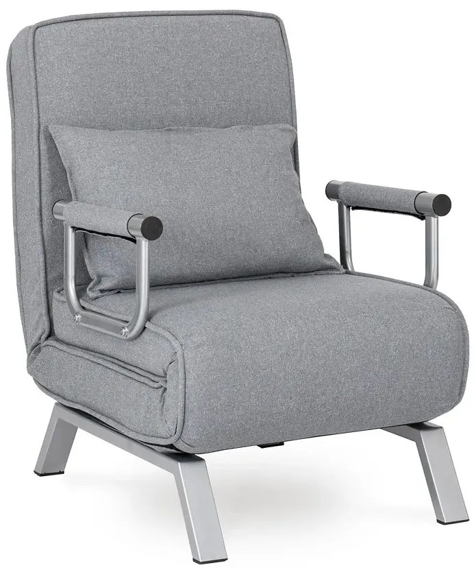Szary fotel relaksacyjny z funkcją spania M3-W74