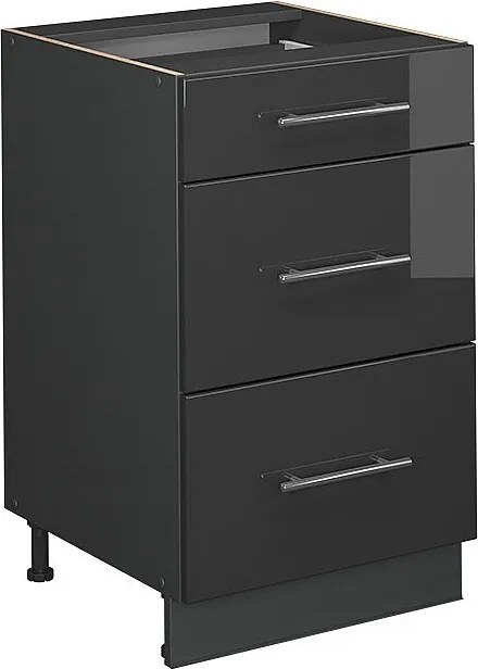 Szafka dolna do kuchni antracyt wysoki połysk 50x51.6x82 fame-line