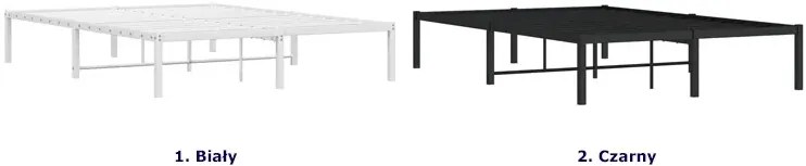 Białe metalowe łóżko 140x200 cm - Tresto
