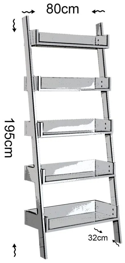 Regał w dekorze dębu 80x195 cm Only – Kalune Design