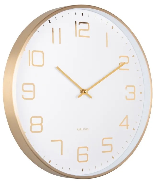 Zegar ścienny Karlsson 5973WH biały, średnica 40cm