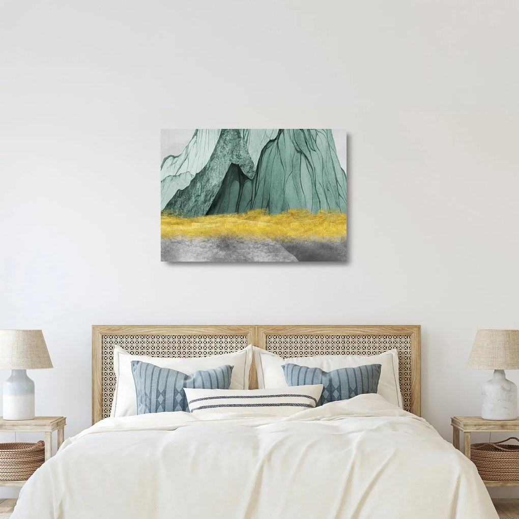 Obraz na szkle - Emerald Mountains N⁰3 (70x50 cm)