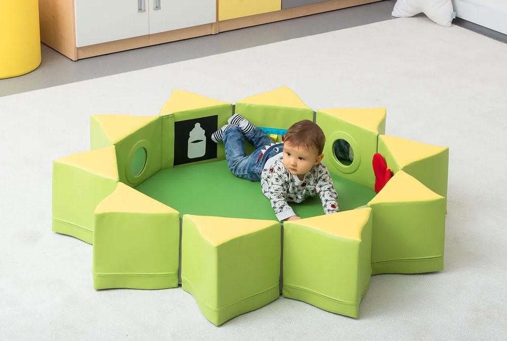 Sensoryczny kojec piankowy do żłobka - zestaw Słońce 4641468