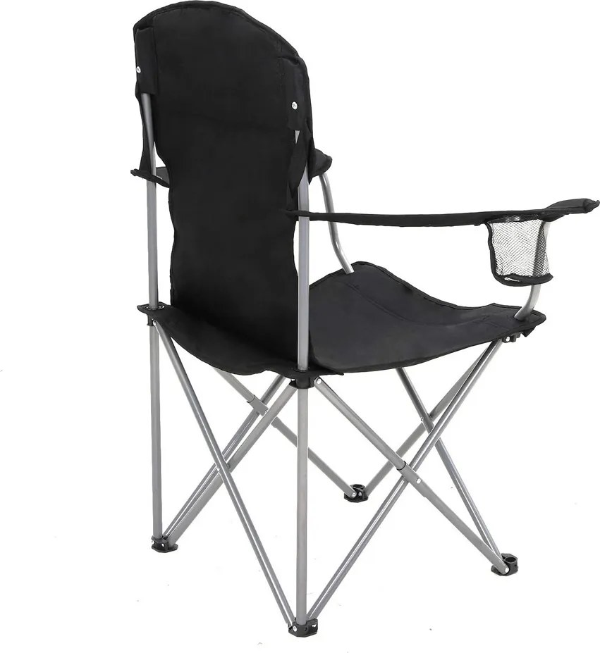 Krzesła kempingowe NOMAD, zestaw 2 szt., czarny SongmicsHome