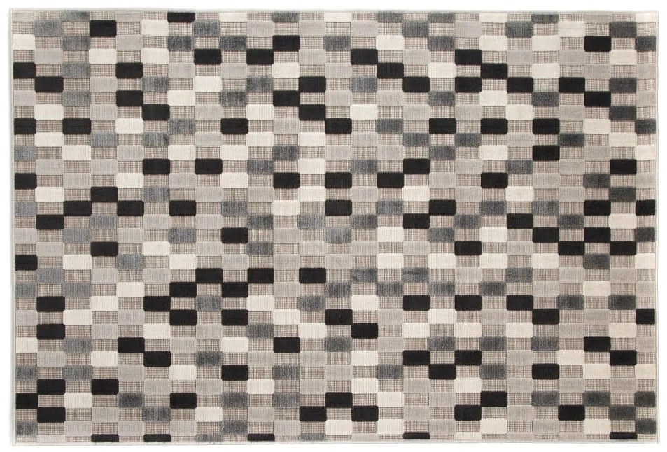 Dywan Flow szary płasko tkany 80 cm x 150 cm