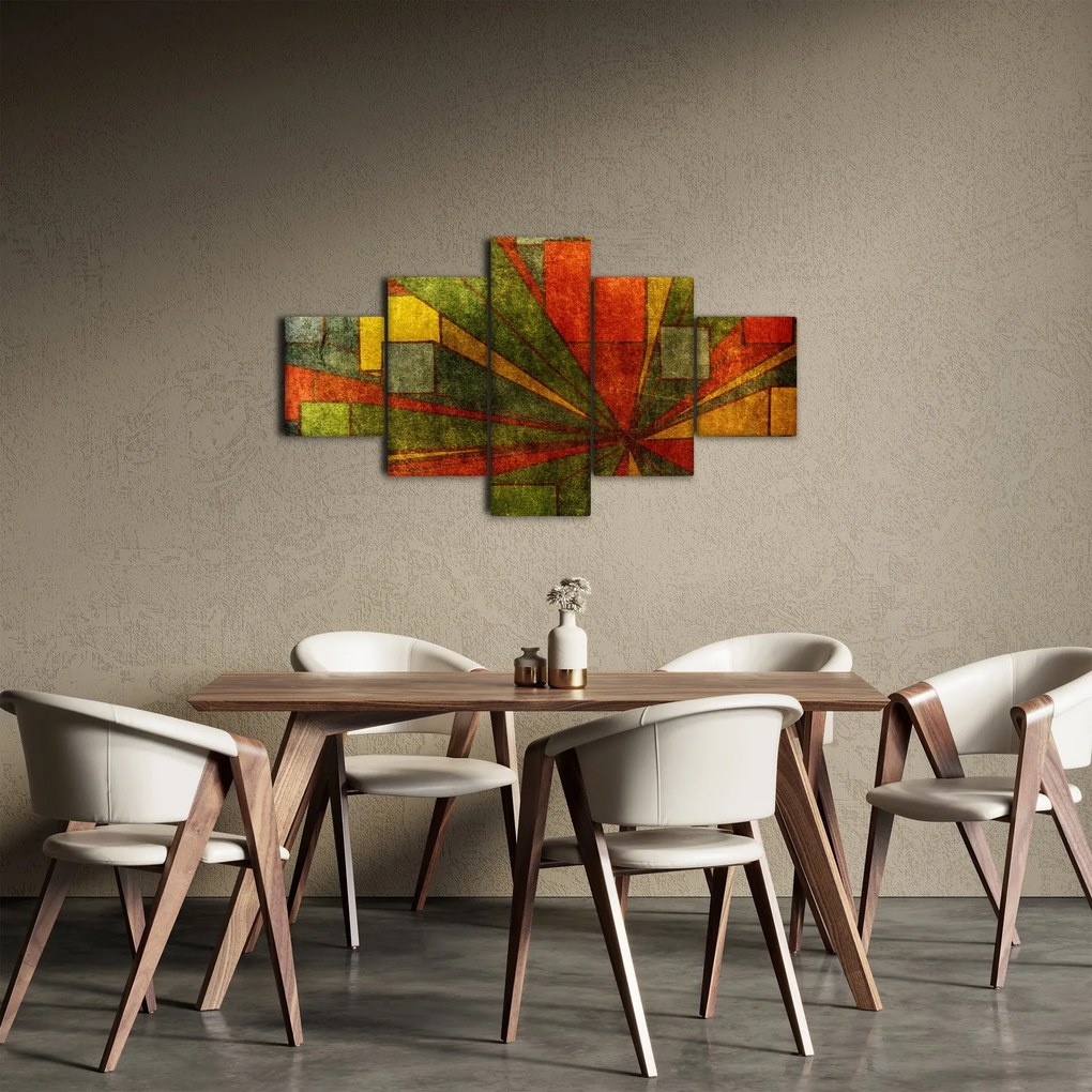 Obraz abstrakcji geometrycznej (125x70 cm)