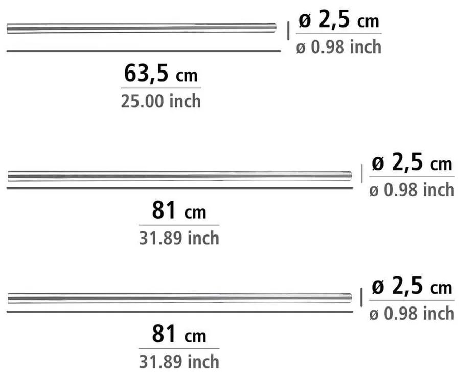 Uniwersalny narożny drążek na zasłonę prysznicową Wenko Shower Curtain Rod