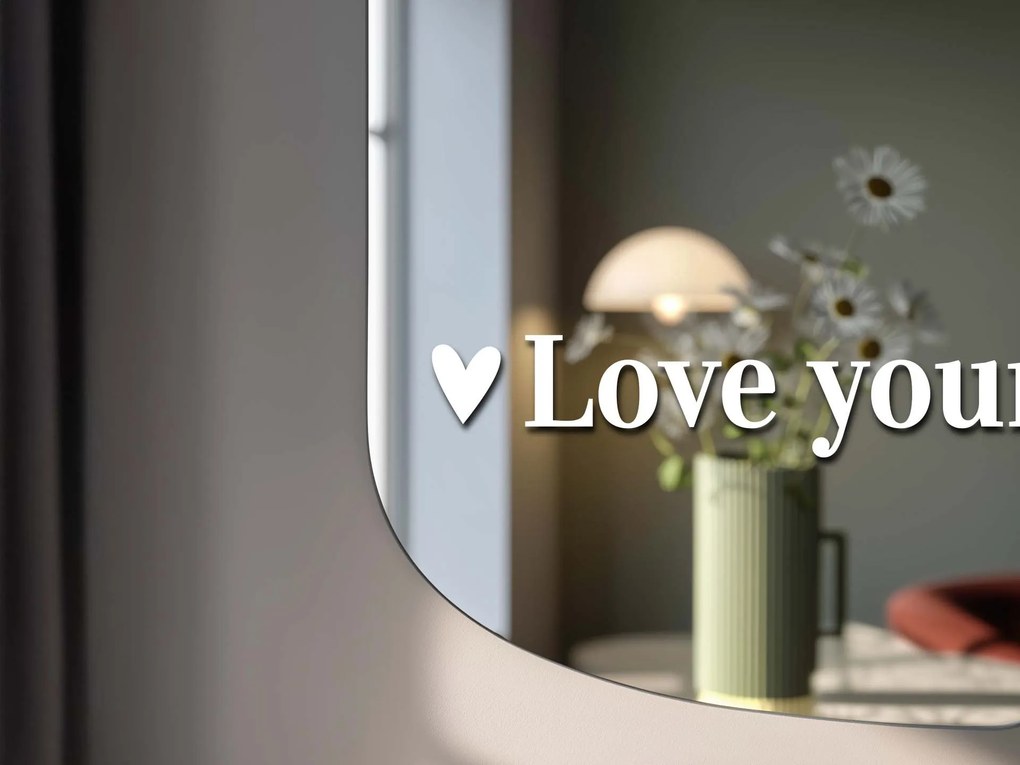 Naklejka na lustro S36 – Love yourself always. 39x3