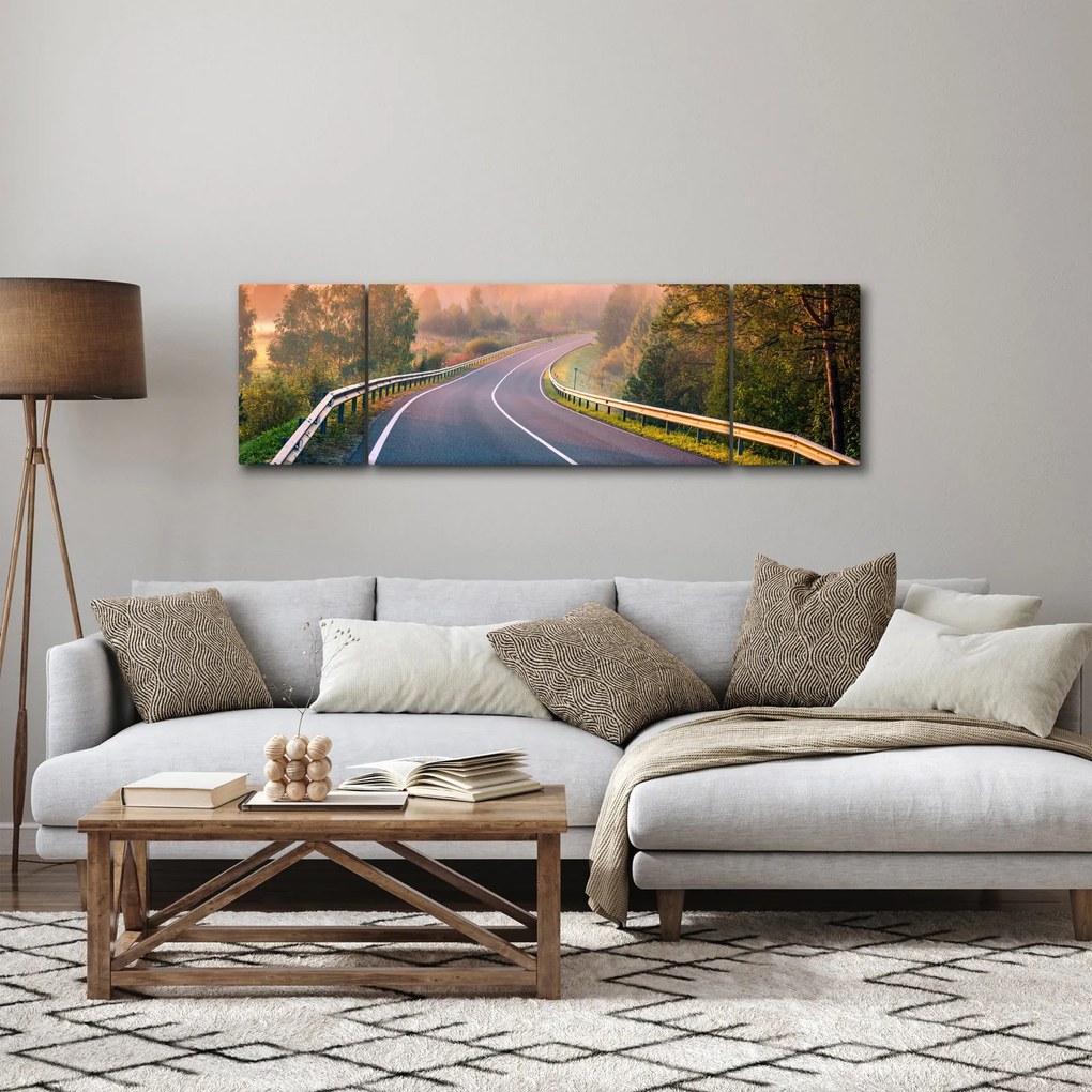 Obraz - Podróż o wschodzie słońca (170x50 cm)