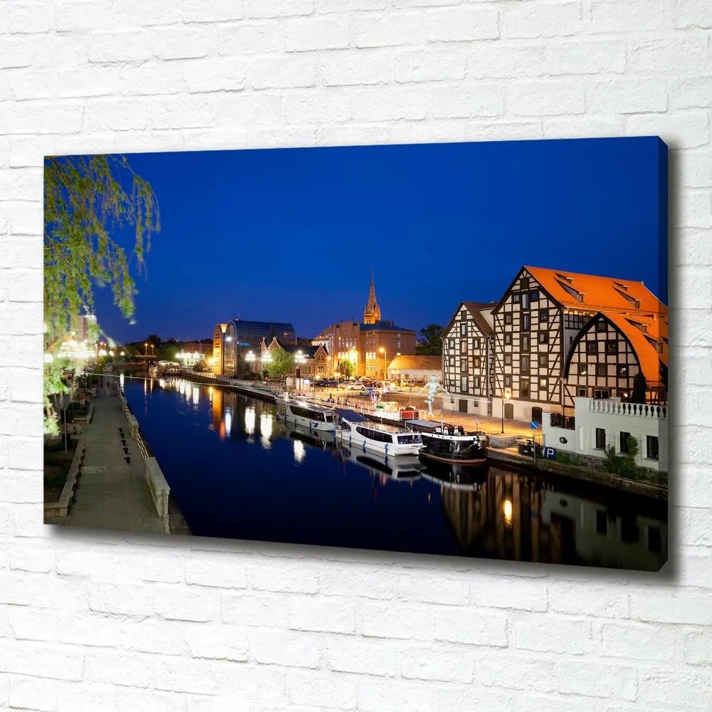 Foto obraz na płótnie Bydgoszcz nocą