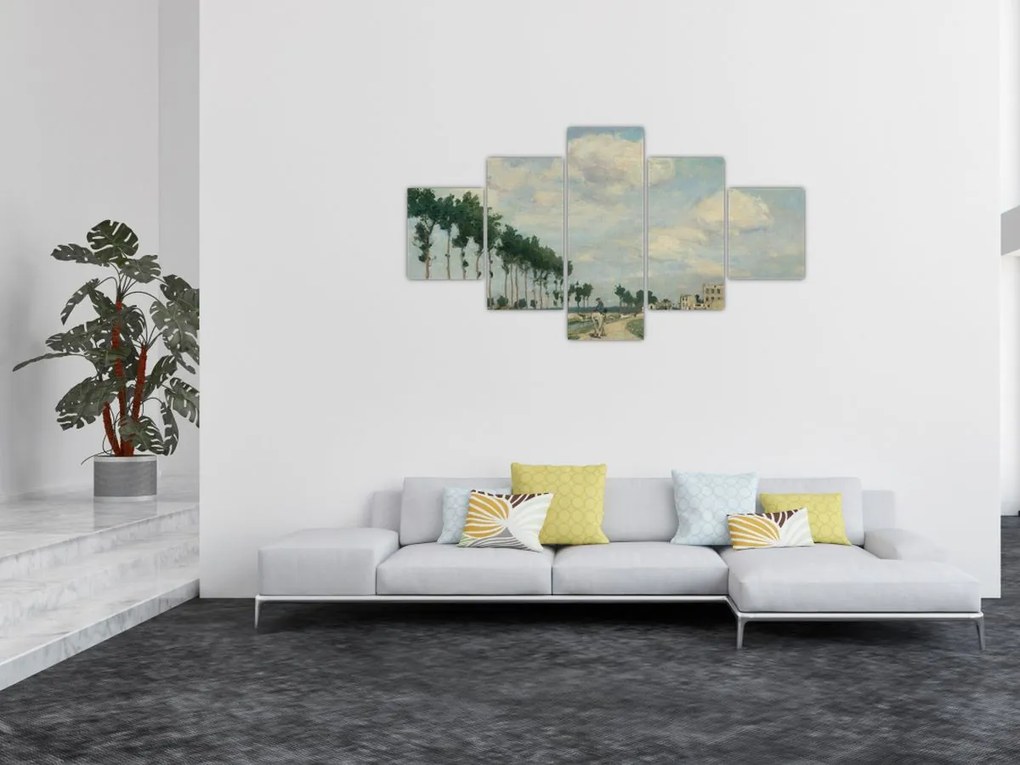 Obraz - Johan Barthold Jongkind, The Towpath, reprodukcje (125x70 cm)