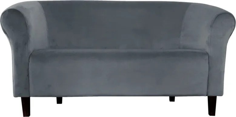 Sofa Milo tkanina Welur wygodna sofa tapicerowana do salonu i poczekalni : Kolor nogi - Venge, Kolor tkaniny - VELVET - BL14, Typ tkaniny - Velvet, Wysokość nogi - 15 cm