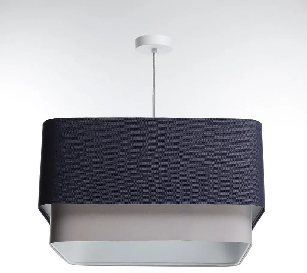 Lampa wisząca KWADRO DUO 008 51x47cm granatowa/szara BPS KONCEPT