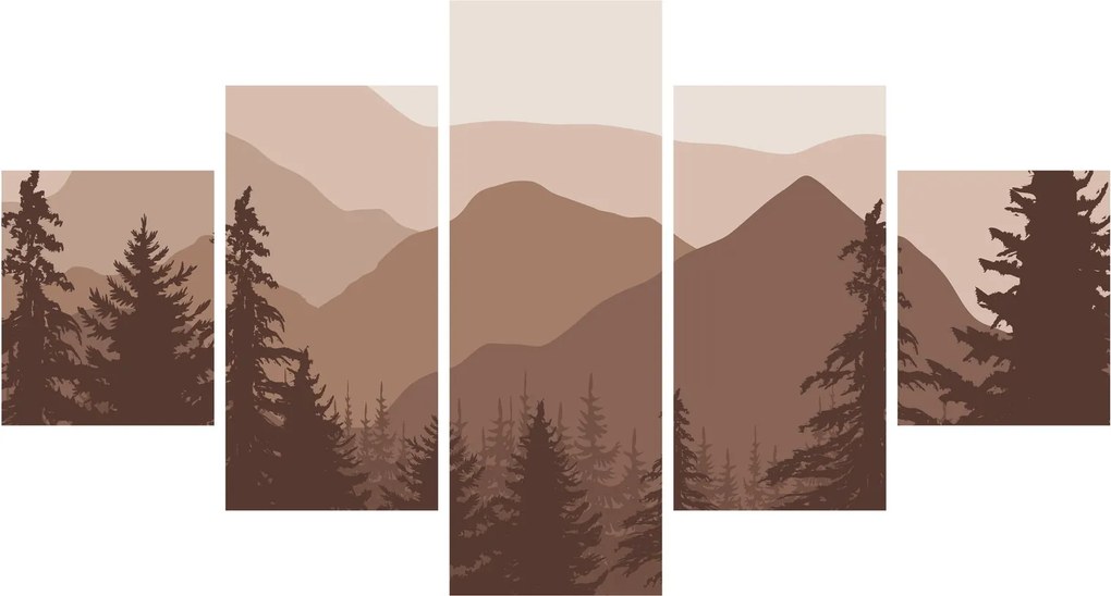 Obraz - Góry Brunatne N⁰2 (125x70 cm)