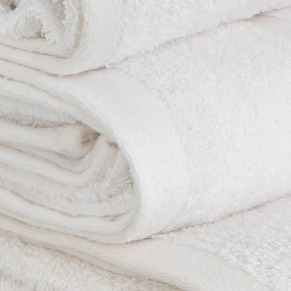 Biały bawełniany ręcznik frotte 30x50 cm Simple – Casa Selección