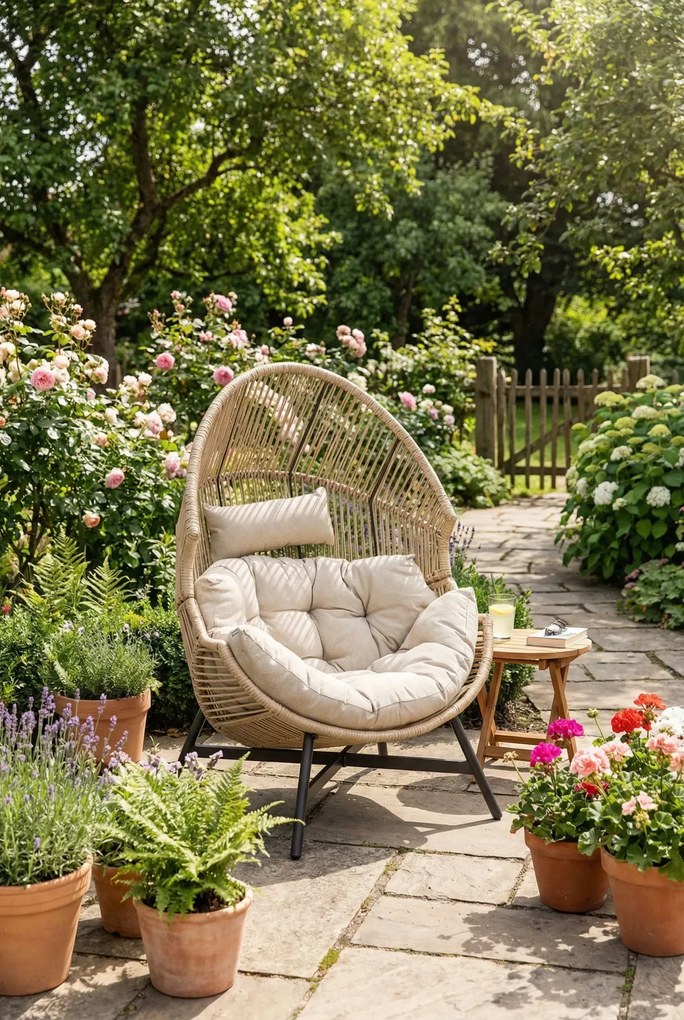 Nowoczesny rattanowy fotel ogrodowy N9-L25